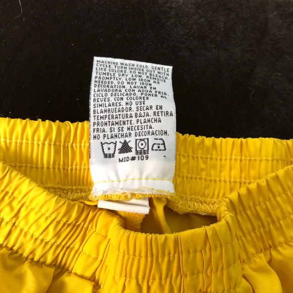 DC Comics Batman Yellow Polyester Wind Shorts Elastic Waist Boys 3T Bat Emblem - Picture 8 of 8